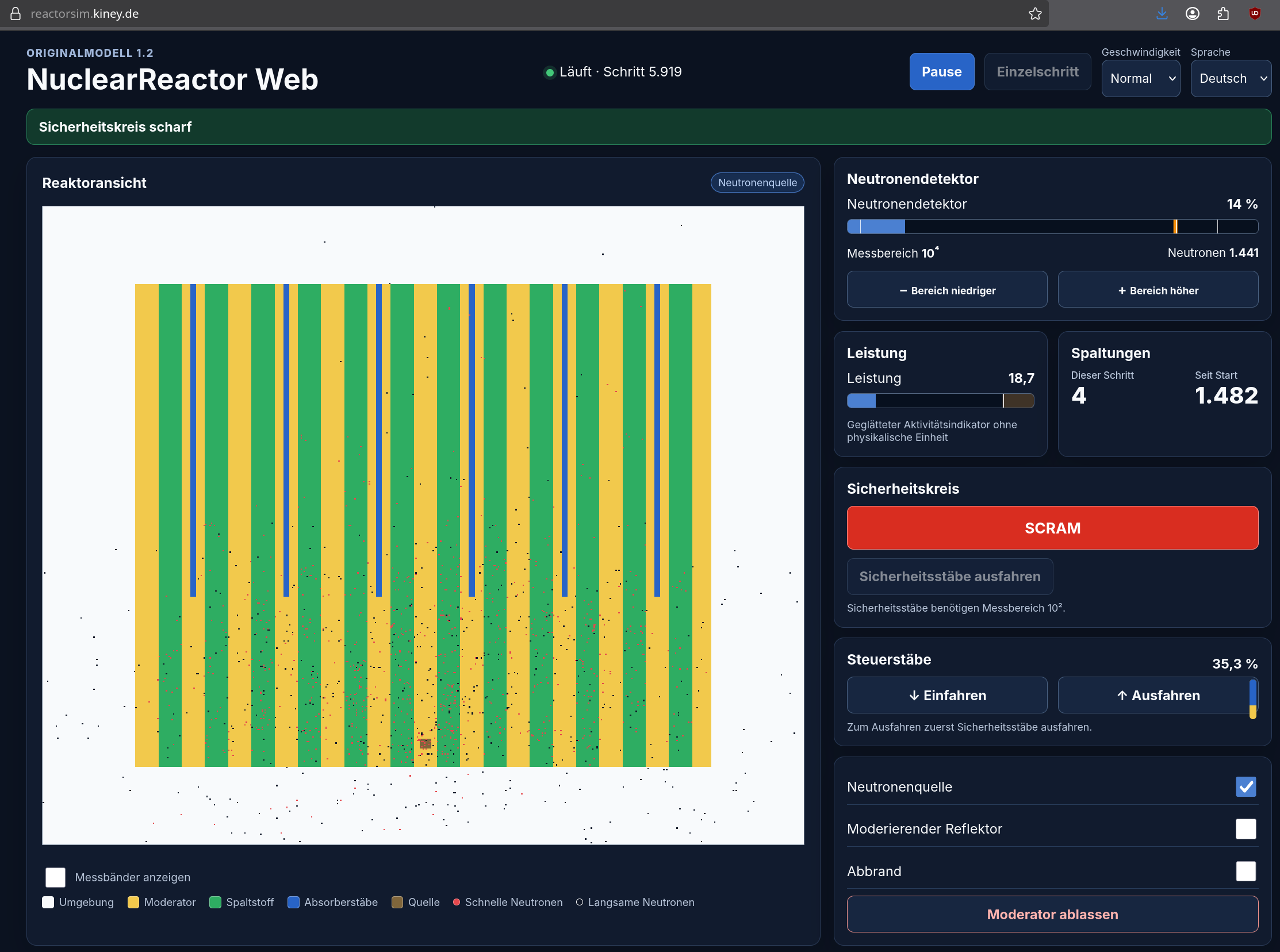 Neuimplementierung NuclearReactor Web