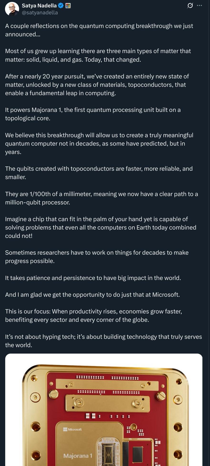 Quantencomputer Ankündigung von Microsoft